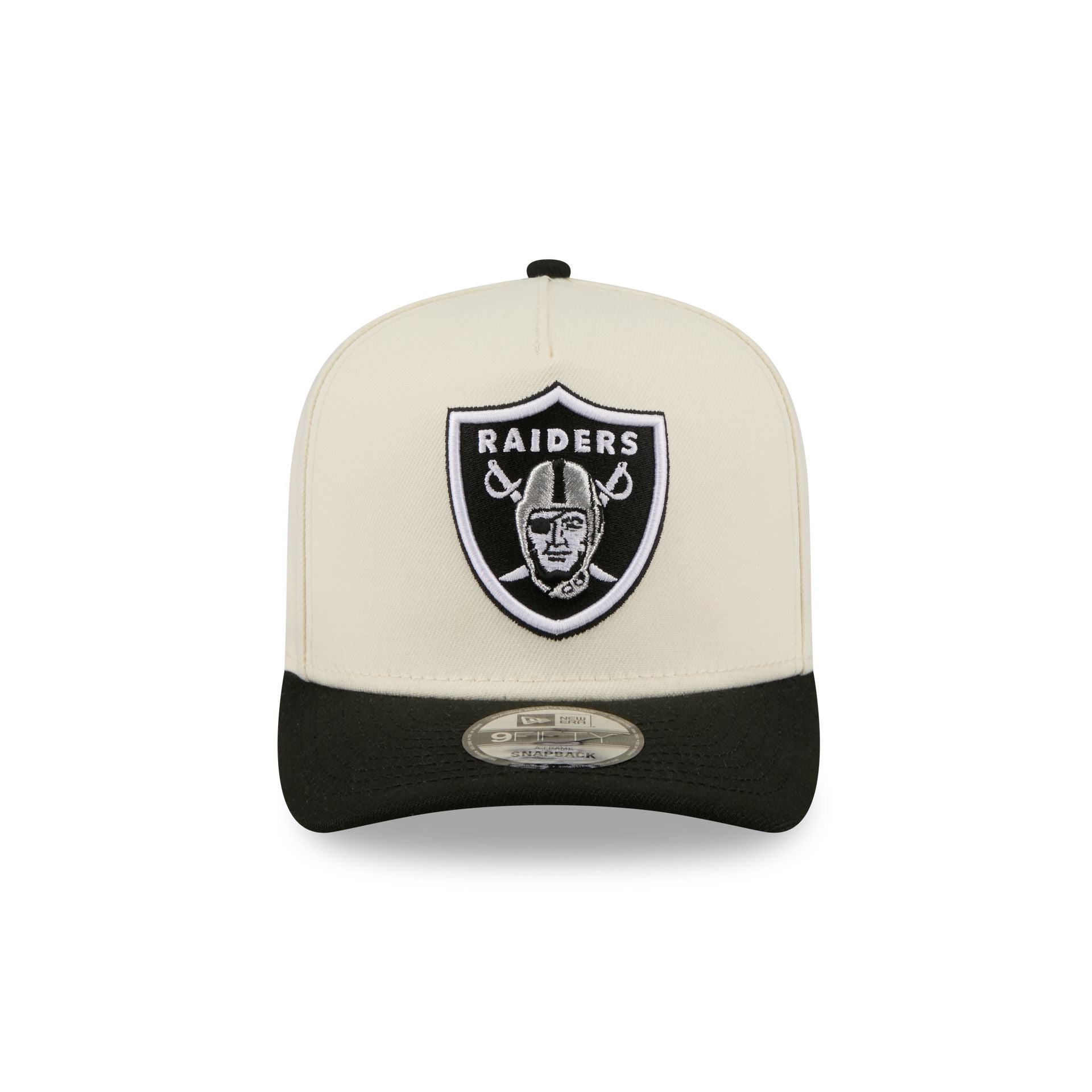 Las Vegas Raiders Statement Back Chrome White 9FIFTY A-Frame Snapback Hat