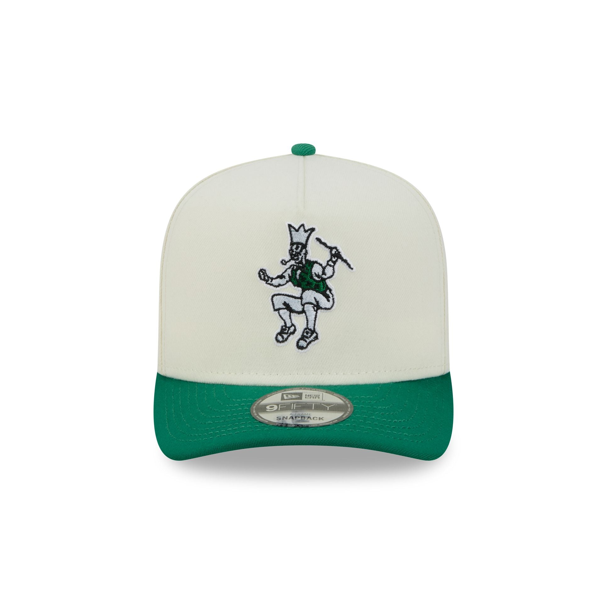 Boston Celtics Statement Back Chrome White 9FIFTY A-Frame Snapback Hat