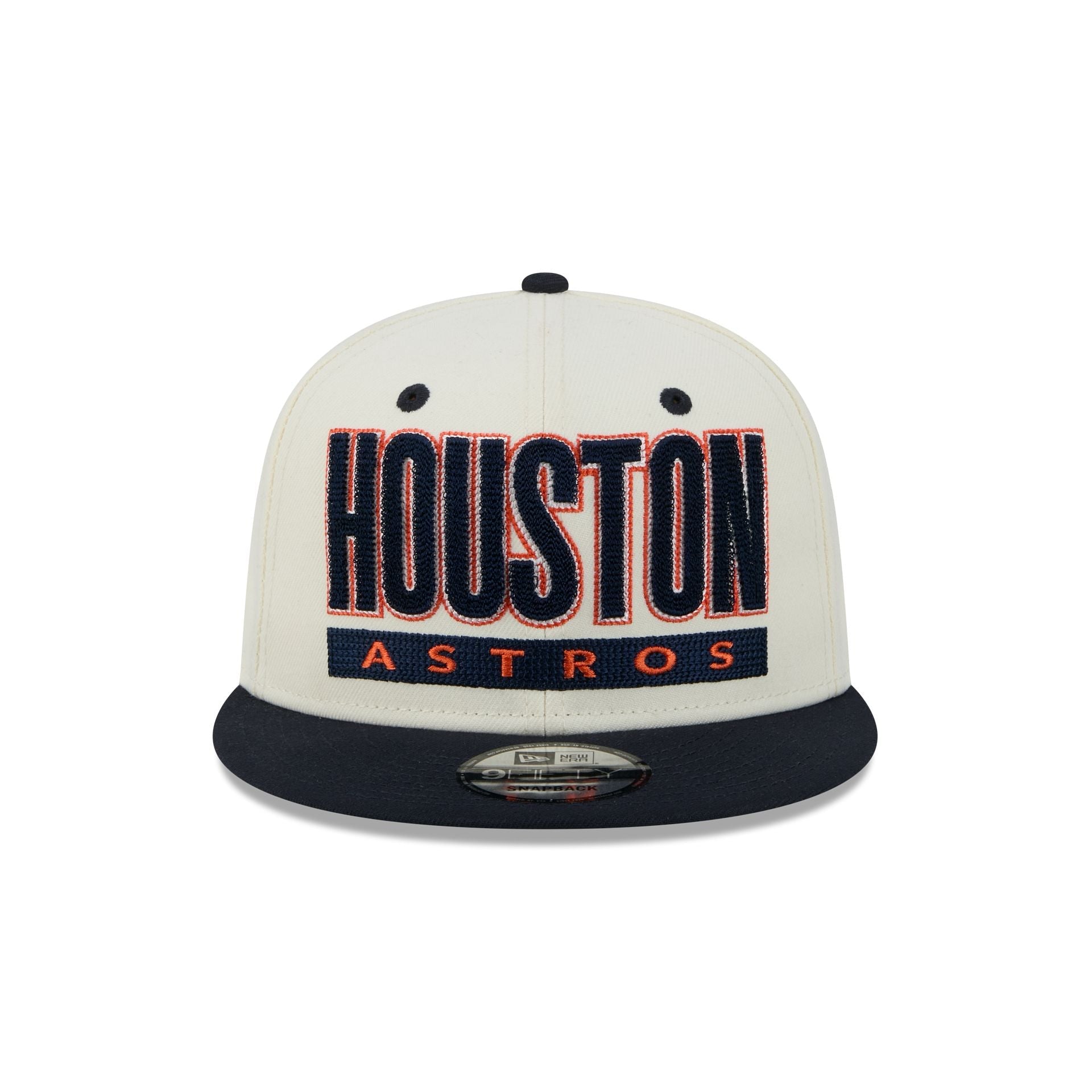 Houston Astros Classic Stacked Chrome 9FIFTY Snapback Hat