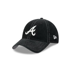 Atlanta Braves Washed Black Corduroy Casual Classic Adjustable Hat