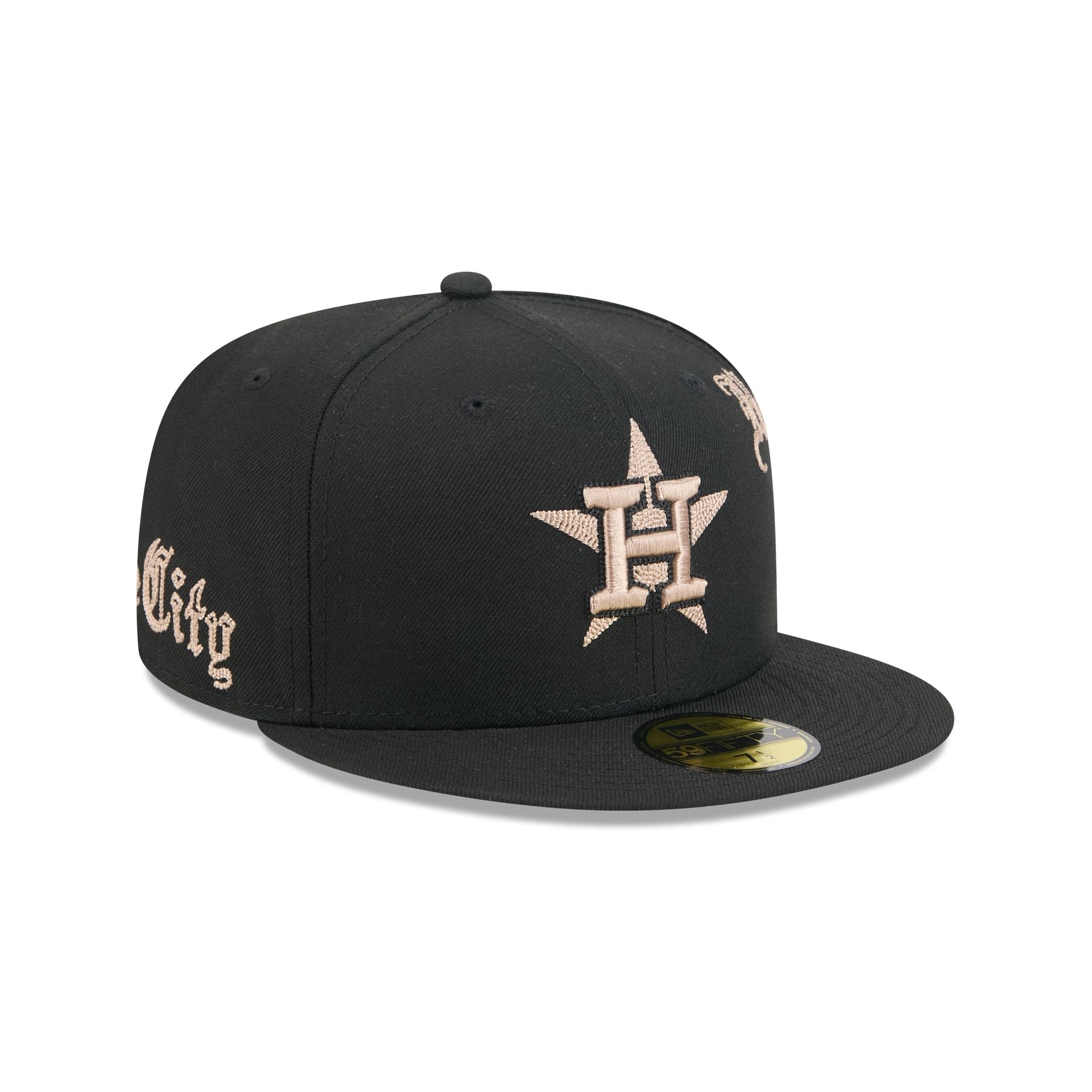 Houston Astros Gothic Lettering 59FIFTY Fitted Hat