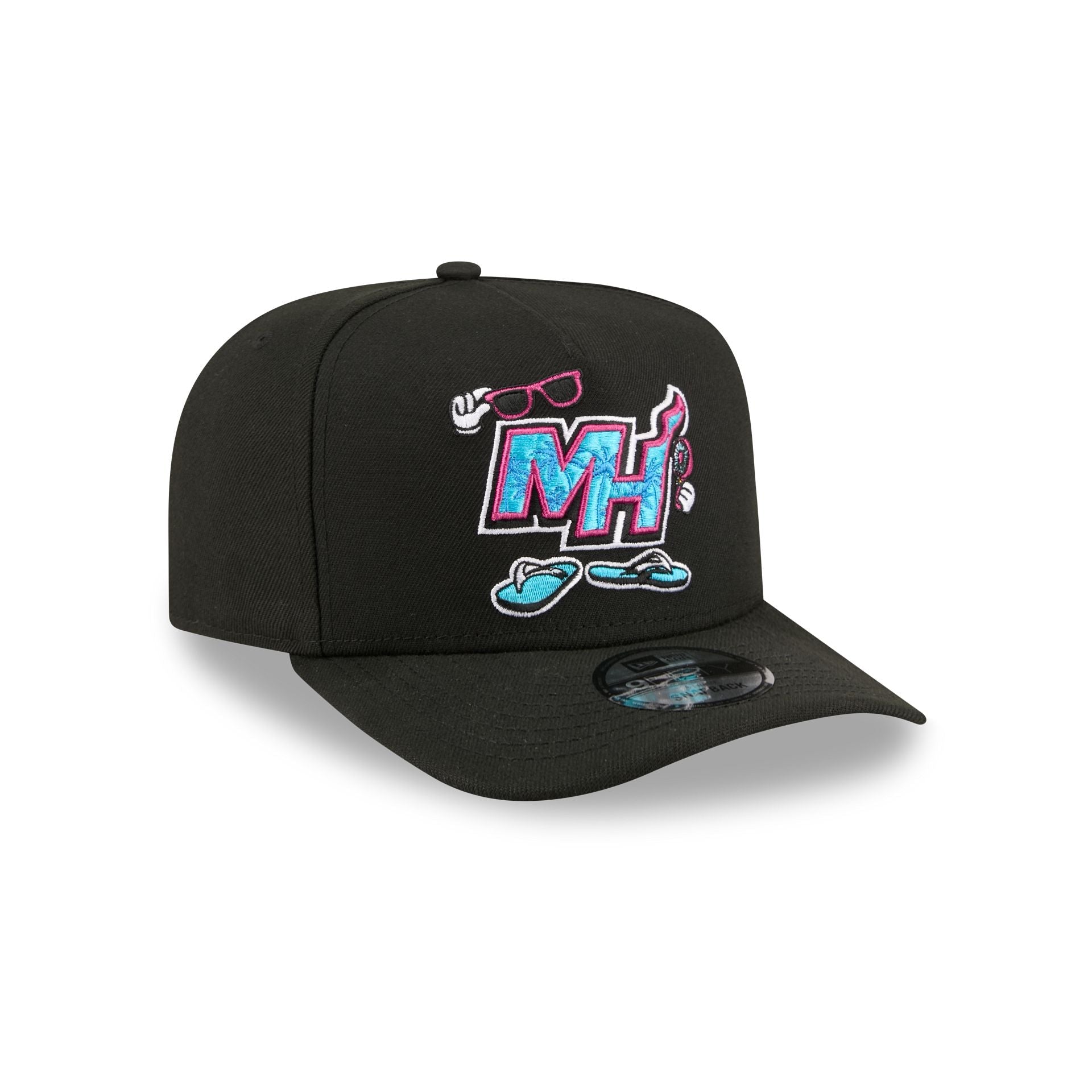 Miami Heat Cartoon 9FIFTY A-Frame Snapback Hat