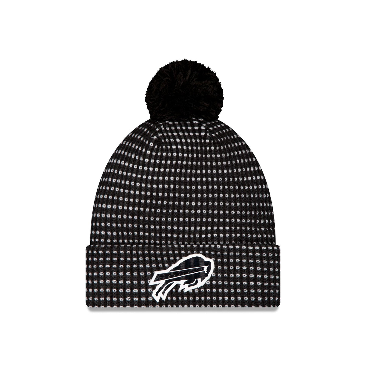 Buffalo Bills 2026 Sideline Cold Weather Black Pom Knit Hat