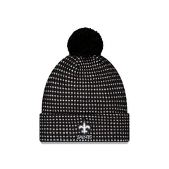 New Orleans Saints 2026 Sideline Cold Weather Black Pom Knit Hat