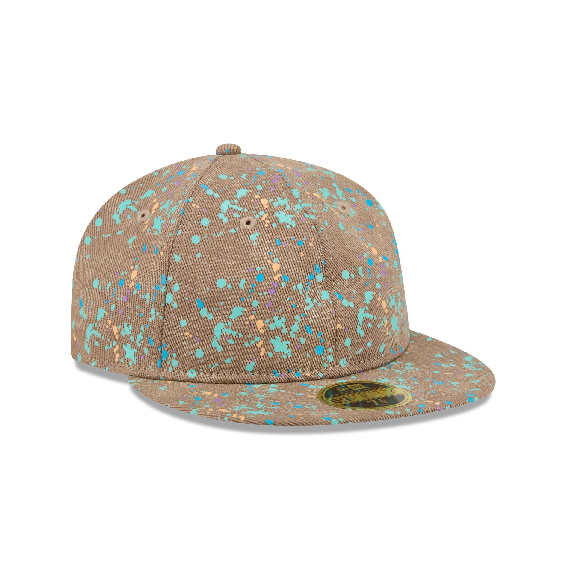 New Era Cap Denim Splash Retro Crown 59FIFTY Fitted Hat