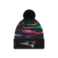 New England Patriots 2026 Crucial Catch Pom Knit Hat