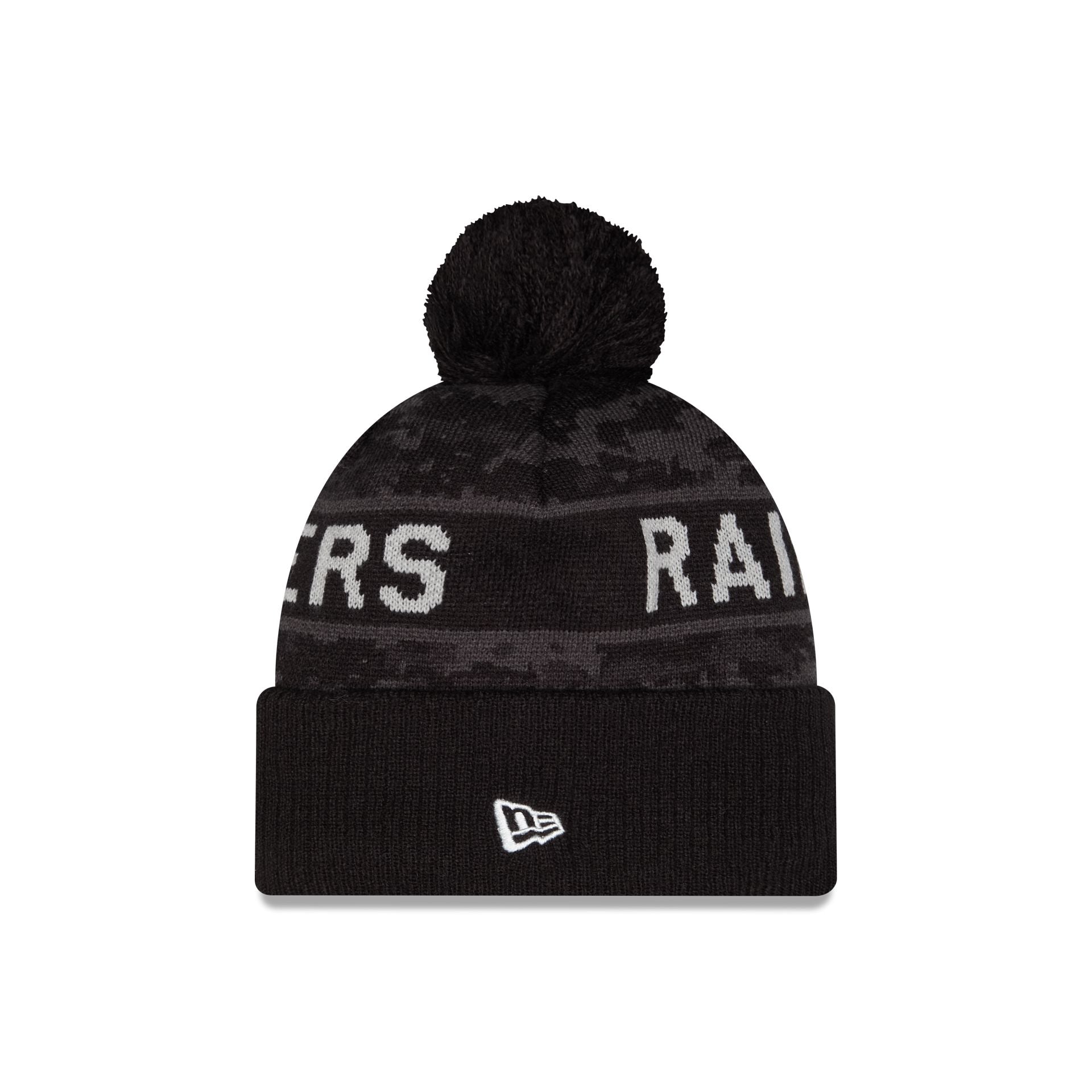 Las Vegas Raiders 2026 Salute to Service Pom Knit Hat