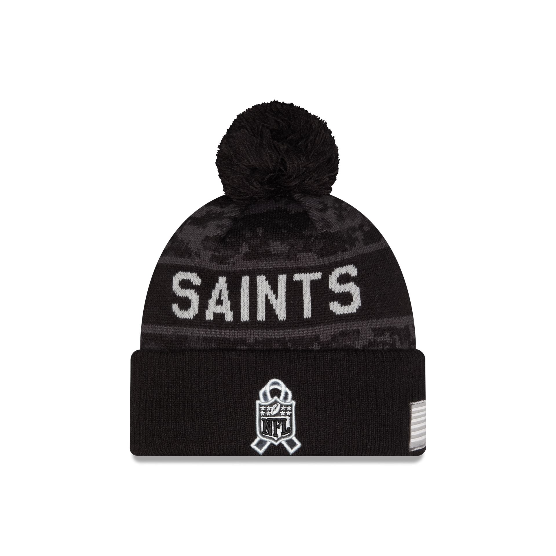 New Orleans Saints 2026 Salute to Service Pom Knit Hat