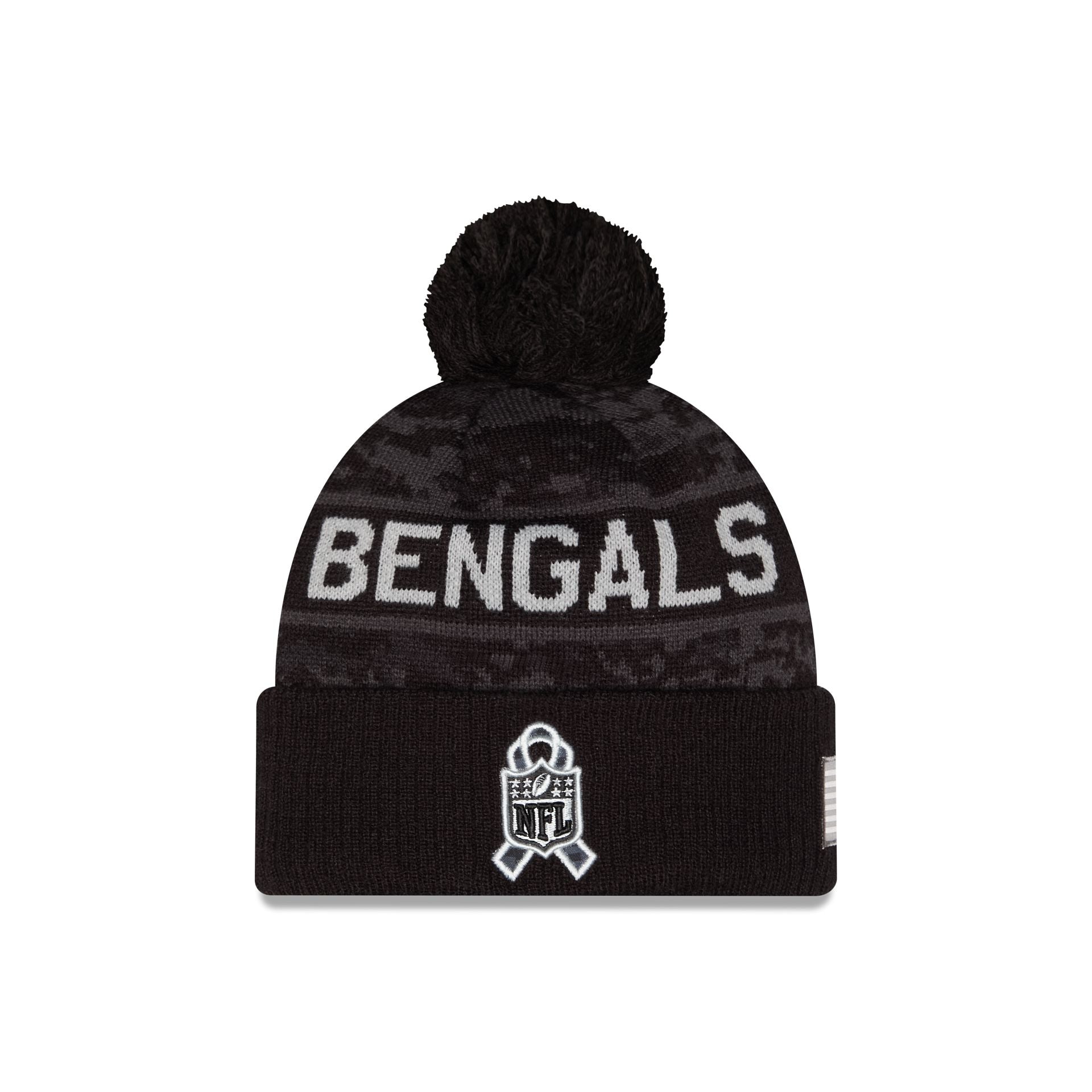 Cincinnati Bengals 2026 Salute to Service Pom Knit Hat