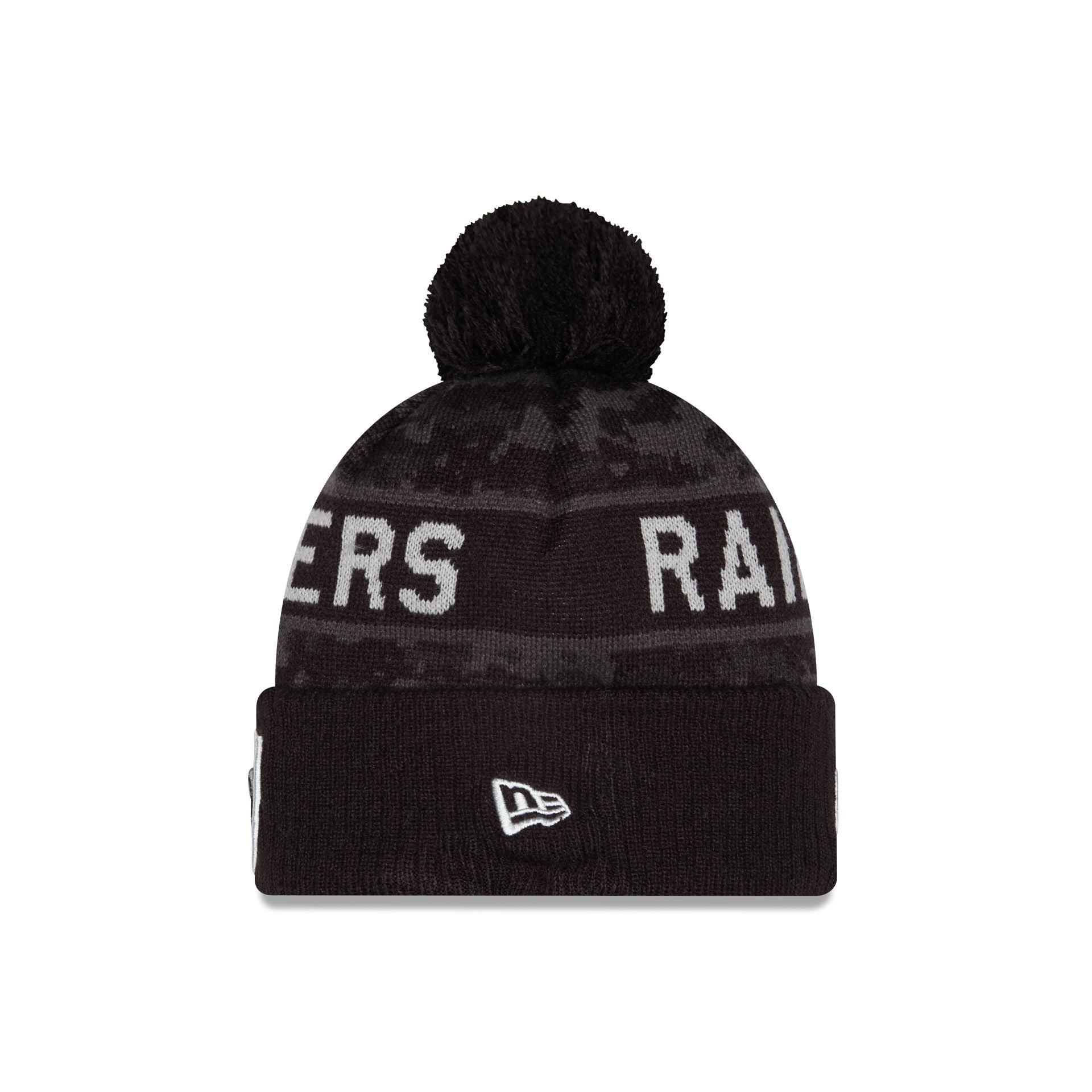 Las Vegas Raiders 2026 Salute to Service Kids Pom Knit Hat