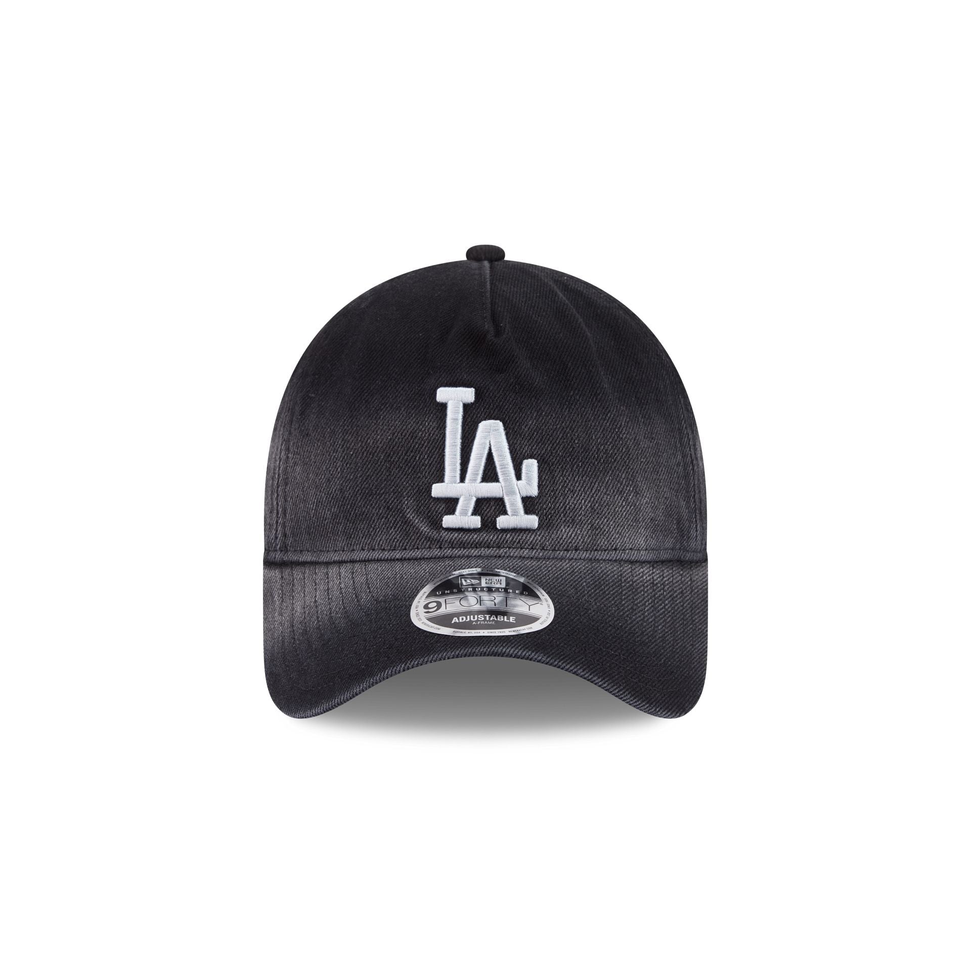 Los Angeles Dodgers Washed Black Denim 9FORTY A-Frame Unstructured Snapback Hat