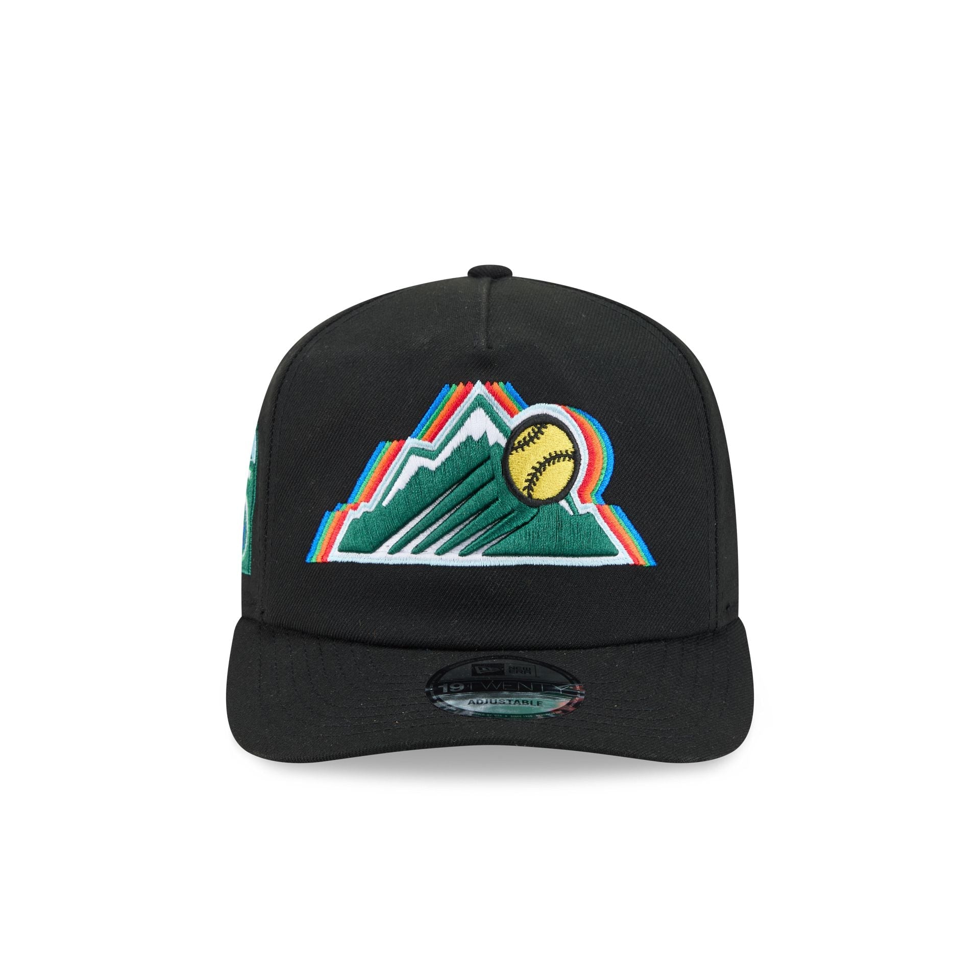 Colorado Rockies Multicolored Logo Black 19TWENTY Snapback Hat