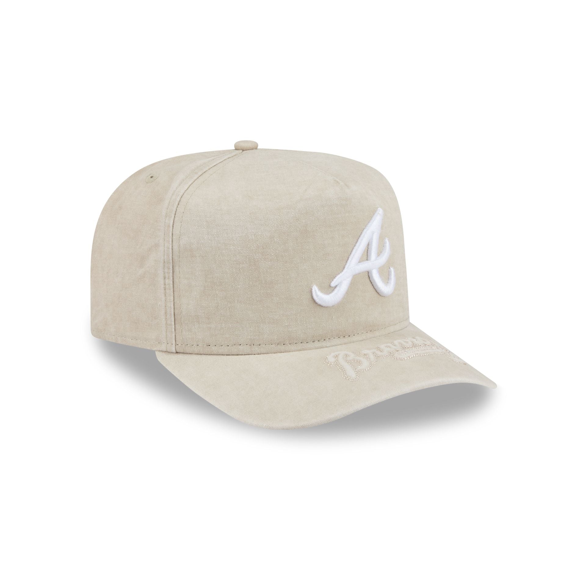 Atlanta Braves Brushed Cotton Stone 9FIFTY A-Frame Snapback Hat
