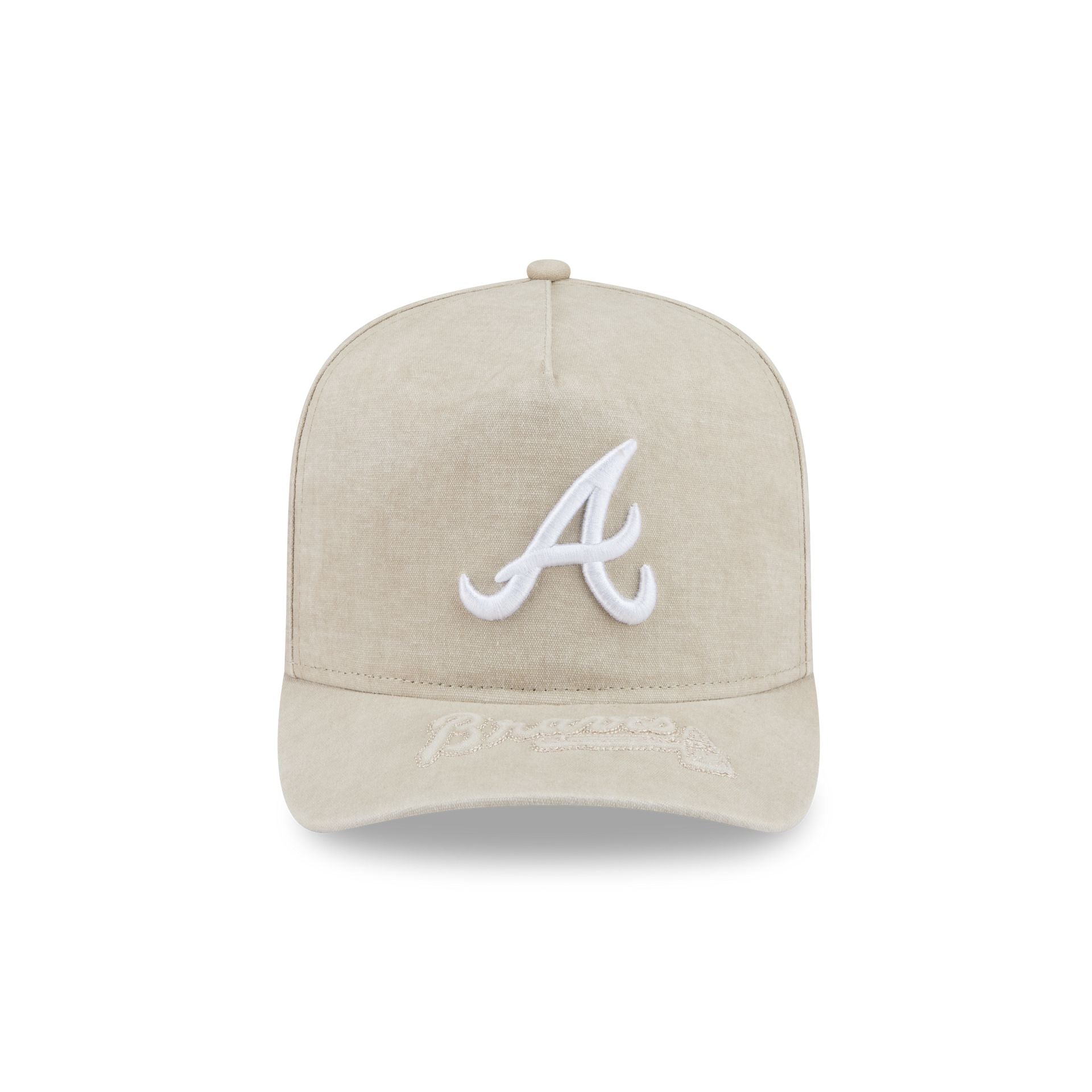 Atlanta Braves Brushed Cotton Stone 9FIFTY A-Frame Snapback Hat