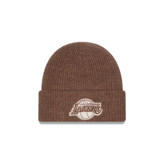 Los Angeles Lakers Woolen Tan Short Cuff Knit Beanie Hat