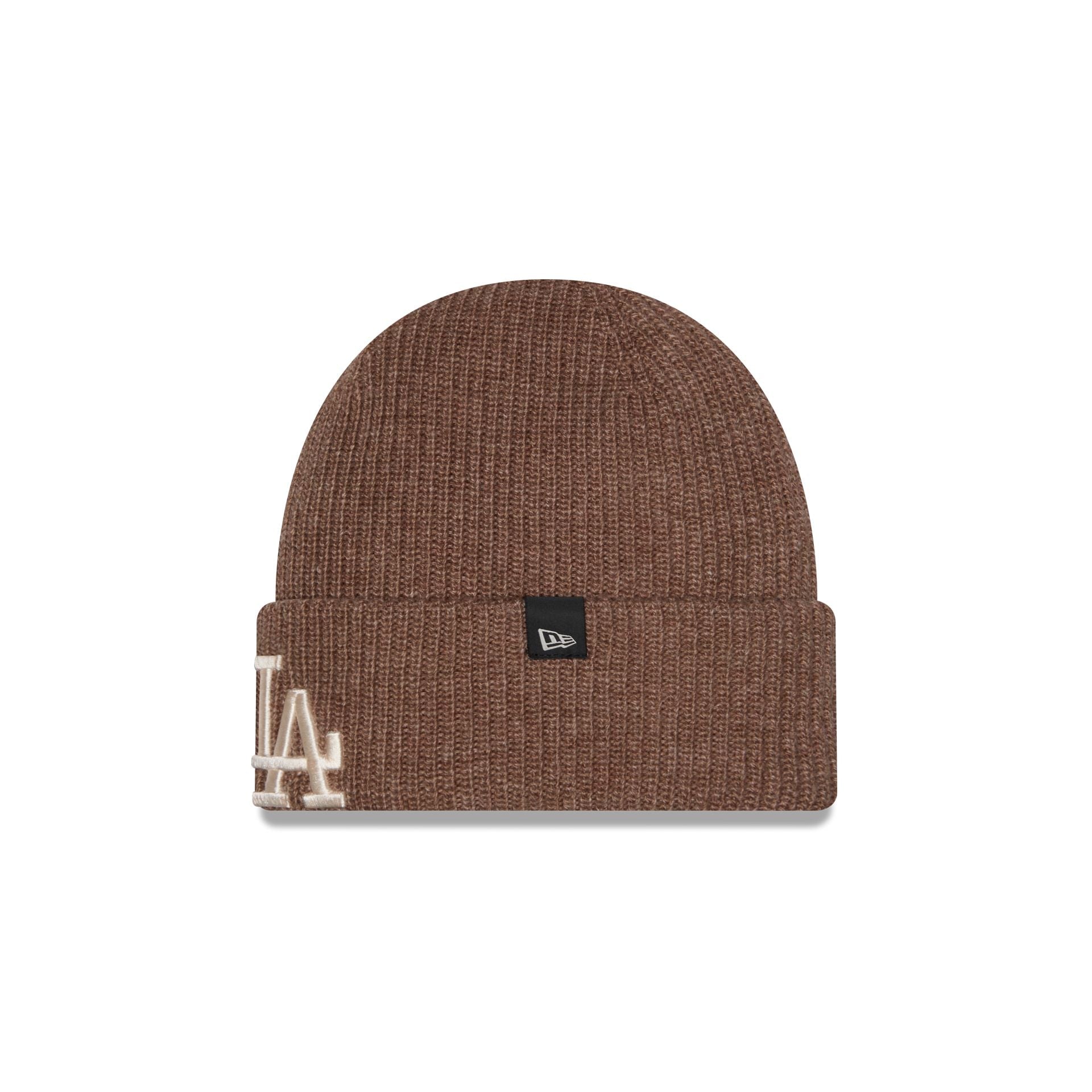 Los Angeles Dodgers Woolen Tan Short Cuff Knit Beanie Hat