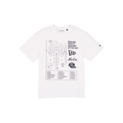 New Era Branded Cap Anatomy Graphic Optic White T-Shirt