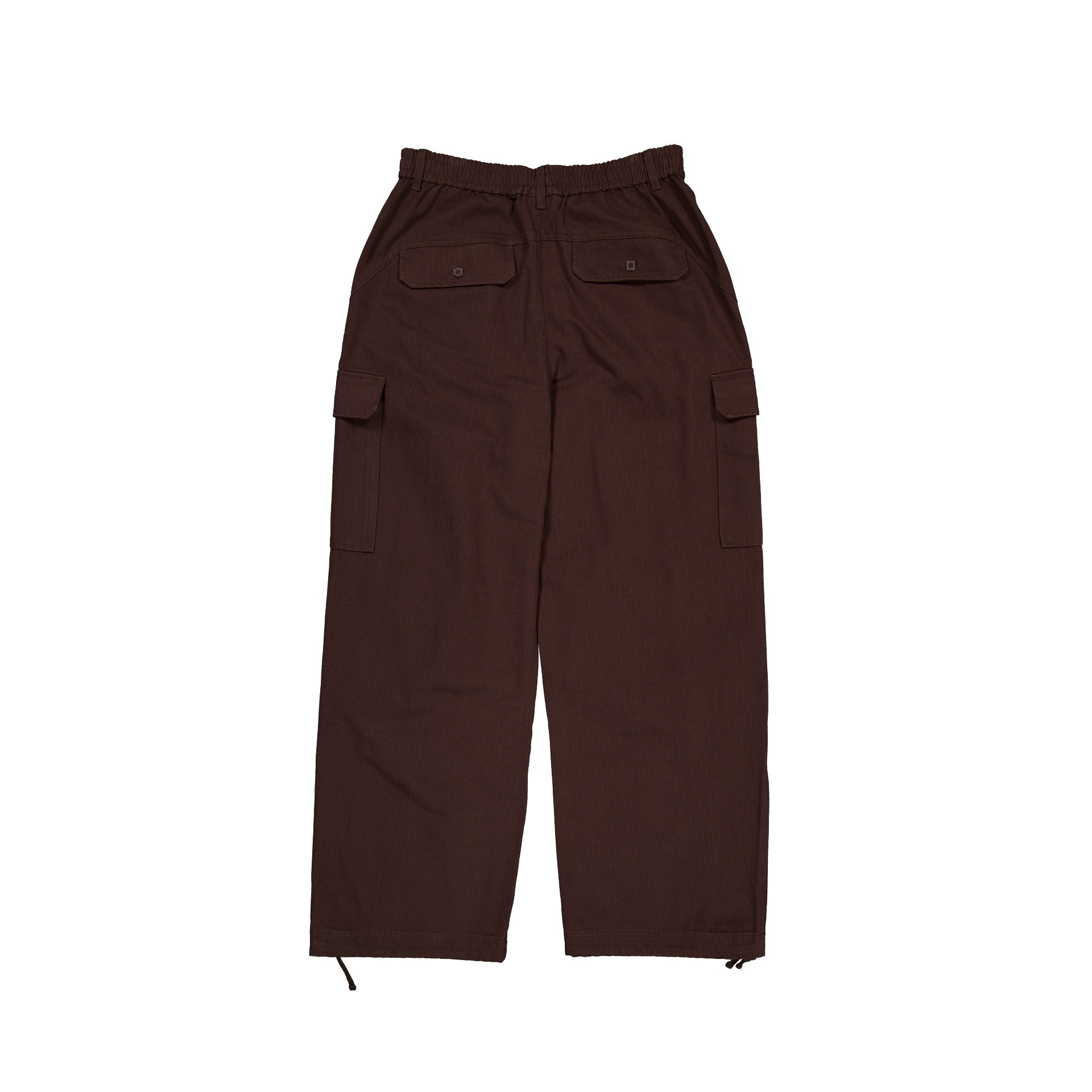 New Era Branded Cap Commuters Dark Brown Loose Cargo Pants