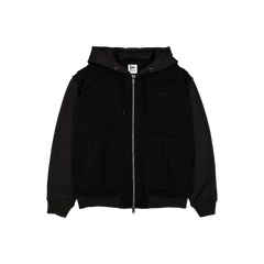 New Era Branded Cap Commuters Bomber Knit Black Full-Zip Hoodie