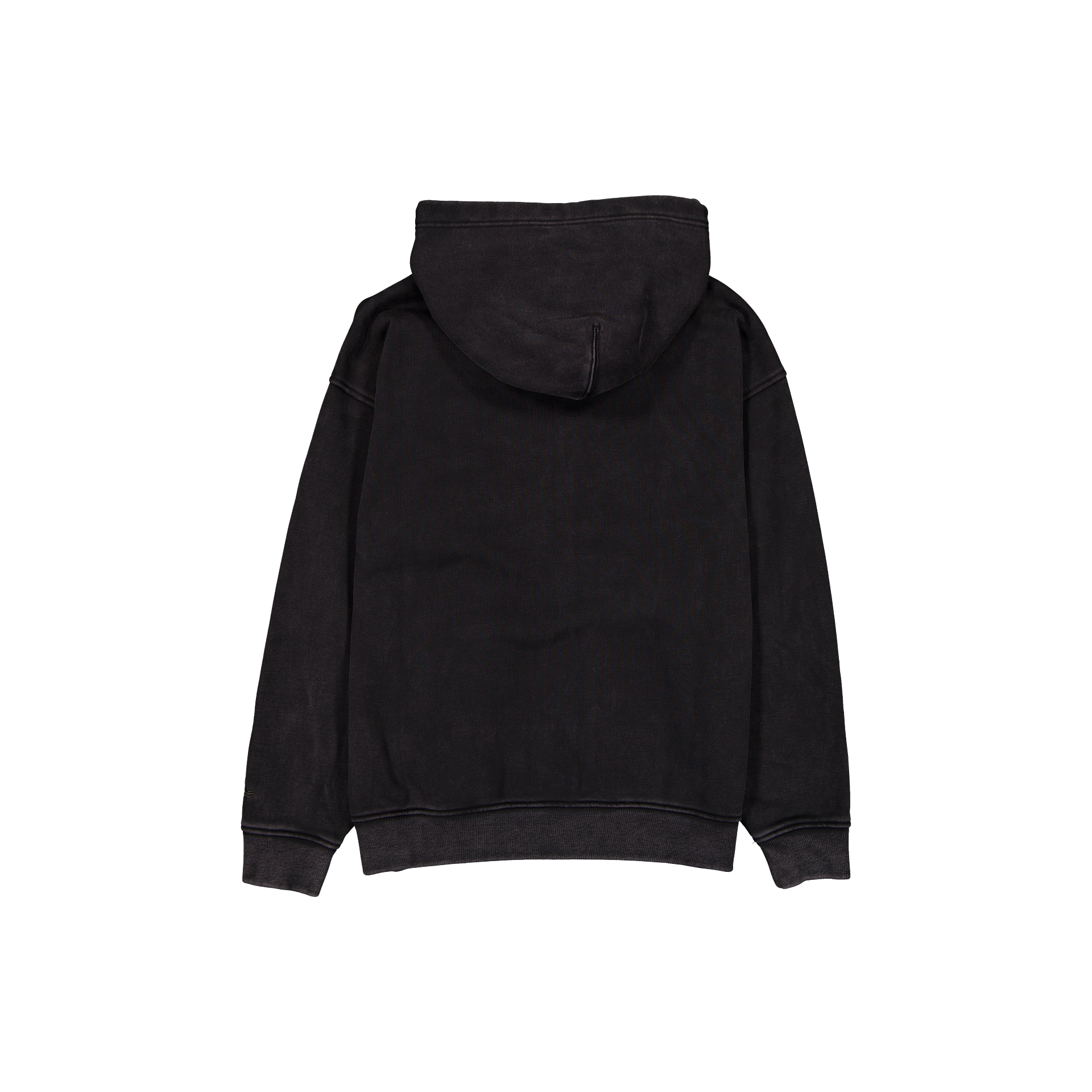 New Era Branded Cap Commuters Washed Black Full-Zip Hoodie