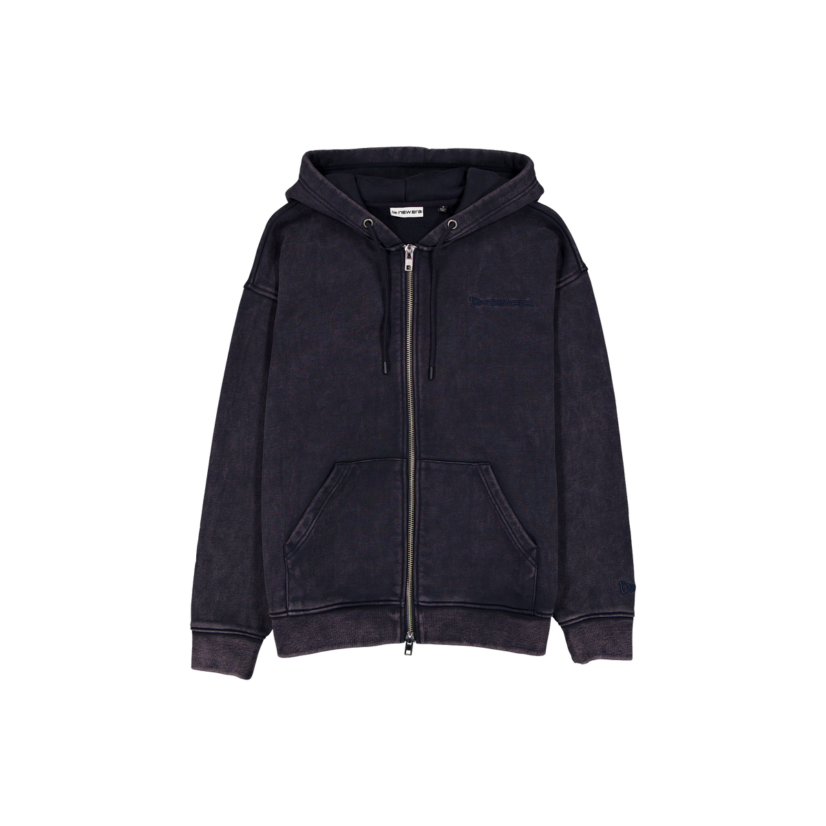 New Era Branded Cap Commuters Washed Navy Full-Zip Hoodie