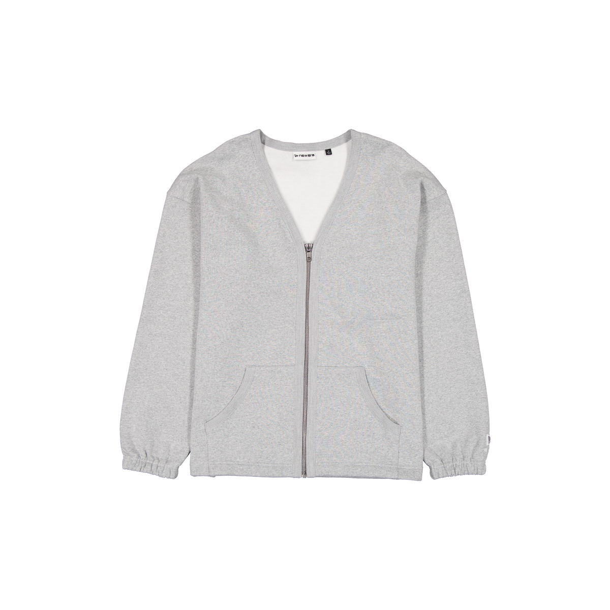 New Era Branded Alden Heather Gray Full-Zip Cardigan