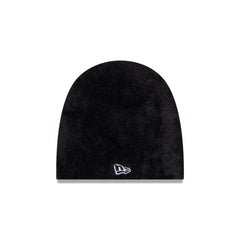 New Era Cap Fuzzy Black Cuffless Knit Beanie Hat