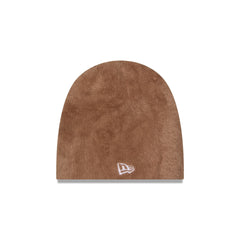 New Era Cap Fuzzy Khaki Cuffless Knit Beanie Hat