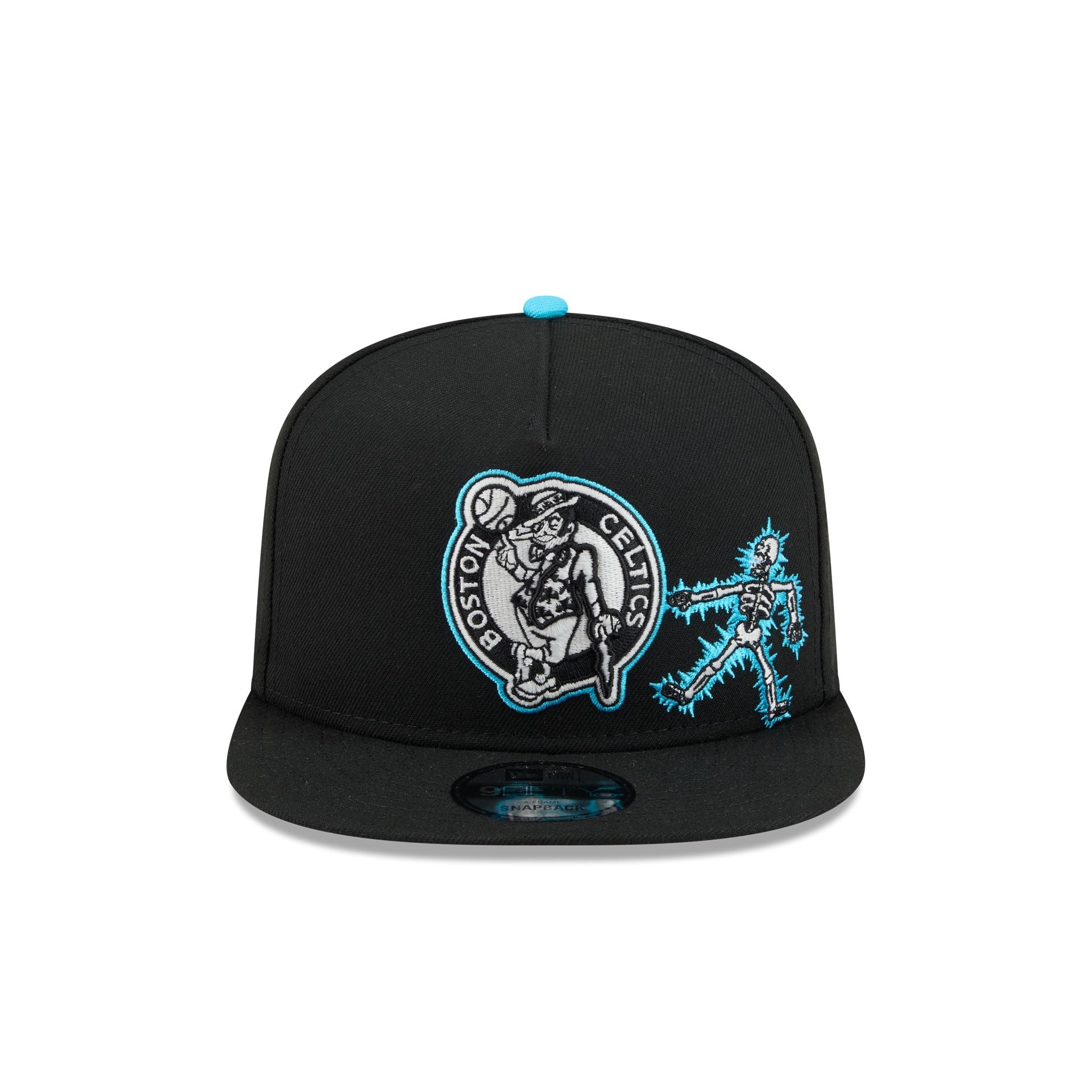 Boston Celtics Electric Shock Skeleton 9FIFTY A-Frame Snapback Hat