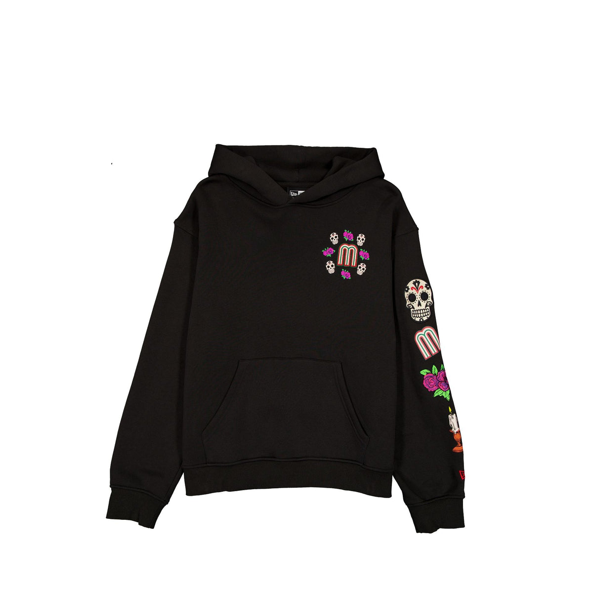 Mexico Baseball Day of the Dead Black Hoodie