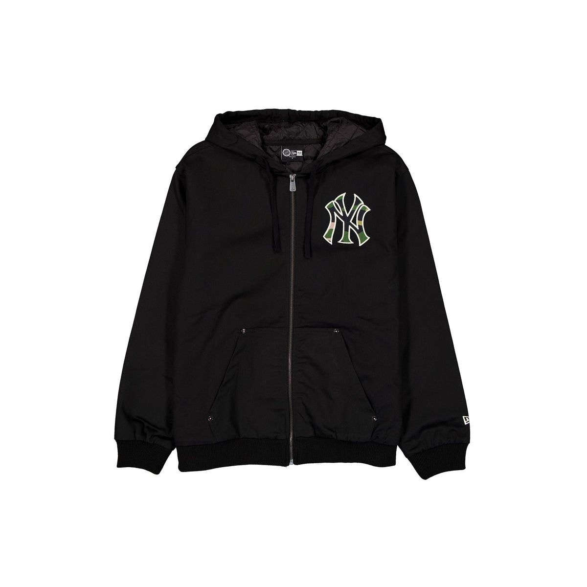 New York Yankees Camo Logo Black Full-Zip Jacket