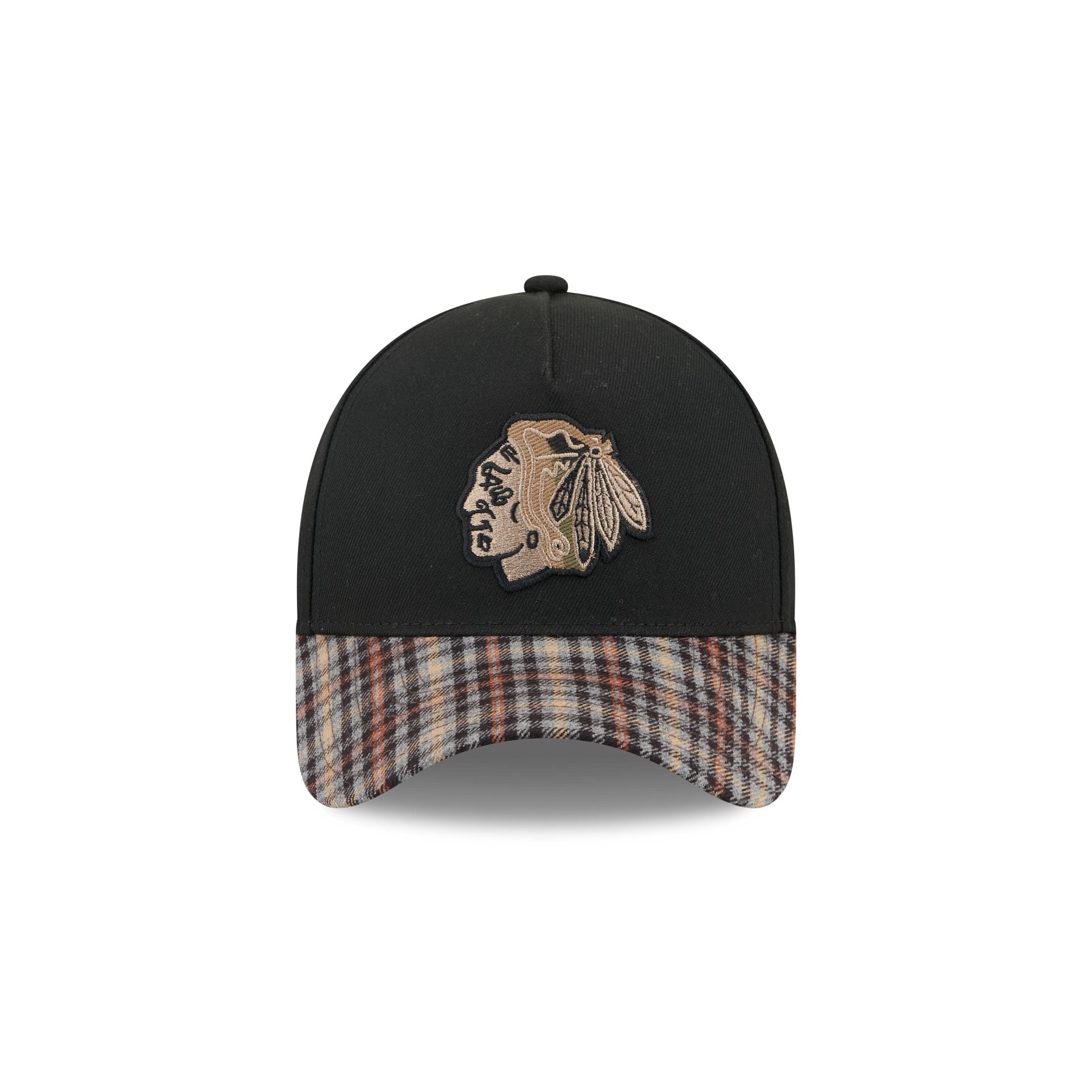 Chicago Blackhawks Fall Plaid Visor 59FORTY A-Frame Fitted Hat