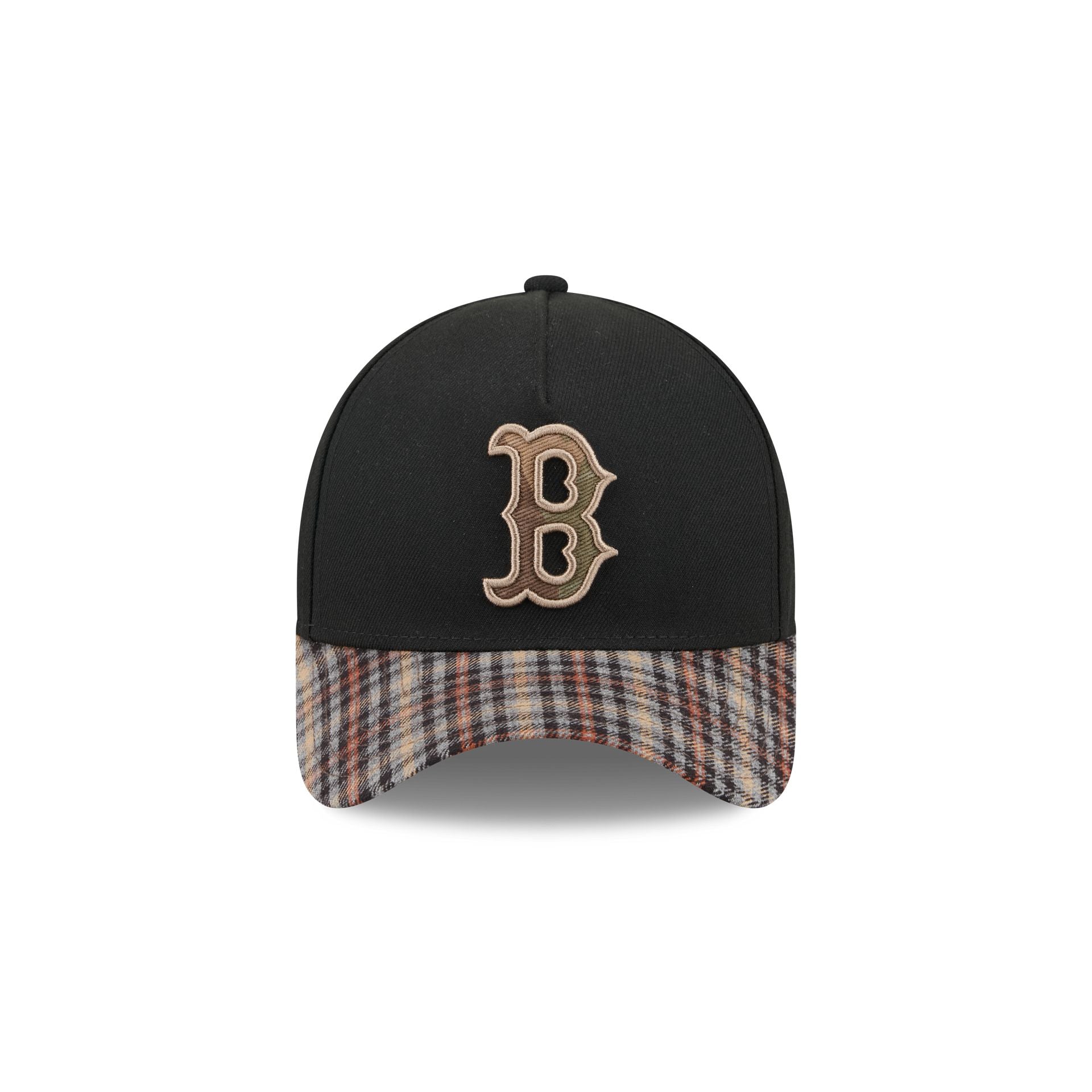 Boston Red Sox Fall Plaid Visor 59FORTY A-Frame Fitted Hat