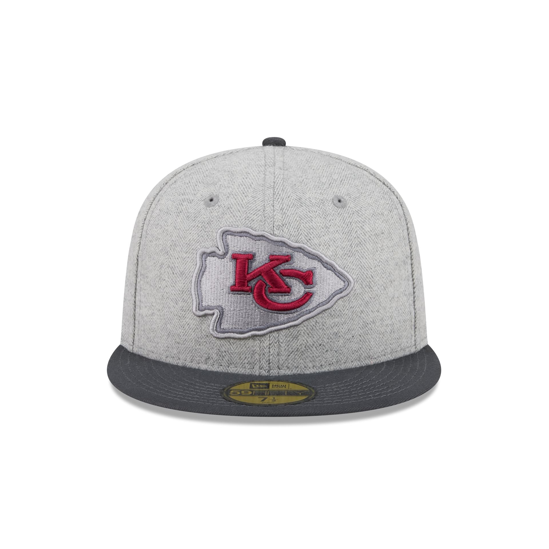 Kansas City Chiefs Gray Herringbone 59FIFTY Fitted Hat