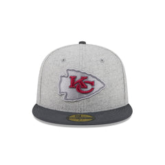 Kansas City Chiefs Gray Herringbone 59FIFTY Fitted Hat