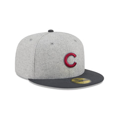 Chicago Cubs Gray Herringbone 59FIFTY Fitted Hat