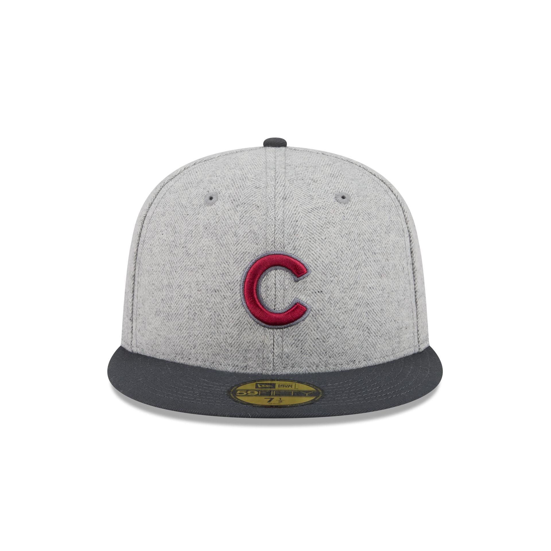 Chicago Cubs Gray Herringbone 59FIFTY Fitted Hat