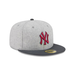 New York Yankees Gray Herringbone 59FIFTY Fitted Hat