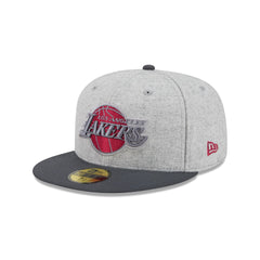 Los Angeles Lakers Gray Herringbone 59FIFTY Fitted Hat