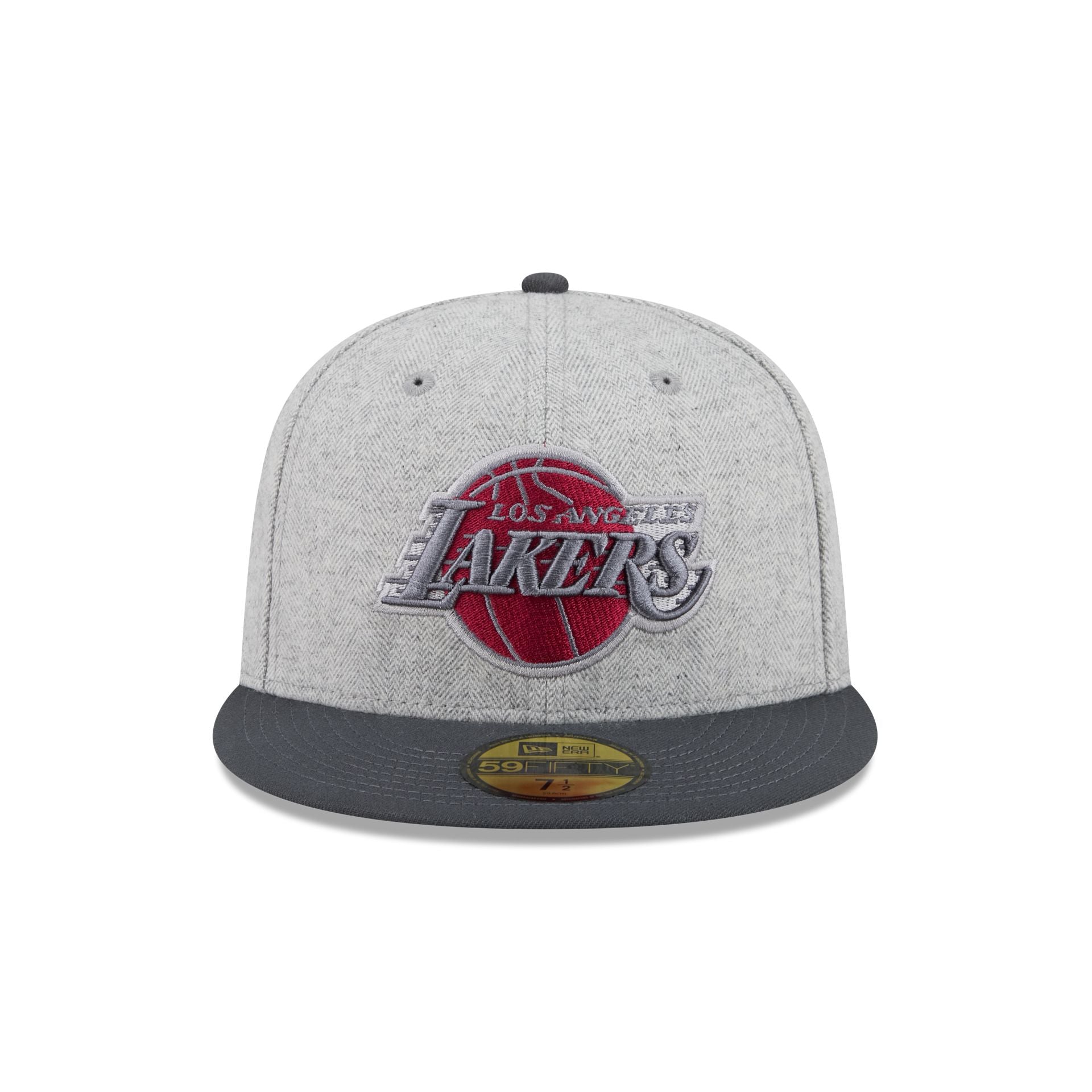 Los Angeles Lakers Gray Herringbone 59FIFTY Fitted Hat