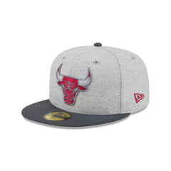 Chicago Bulls Gray Herringbone 59FIFTY Fitted Hat
