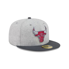 Chicago Bulls Gray Herringbone 59FIFTY Fitted Hat