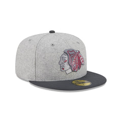 Chicago Blackhawks Gray Herringbone 59FIFTY Fitted Hat
