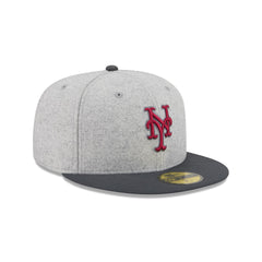 New York Mets Gray Herringbone 59FIFTY Fitted Hat