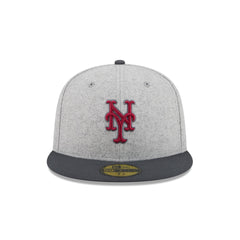 New York Mets Gray Herringbone 59FIFTY Fitted Hat