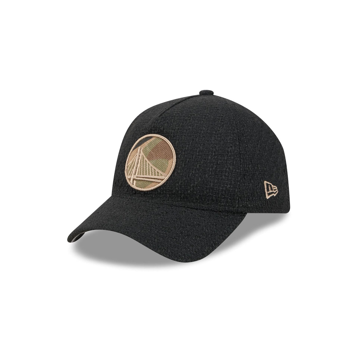 Golden State Warriors Camo Logo Boucle 9FORTY A-Frame Unstructured Snapback Hat