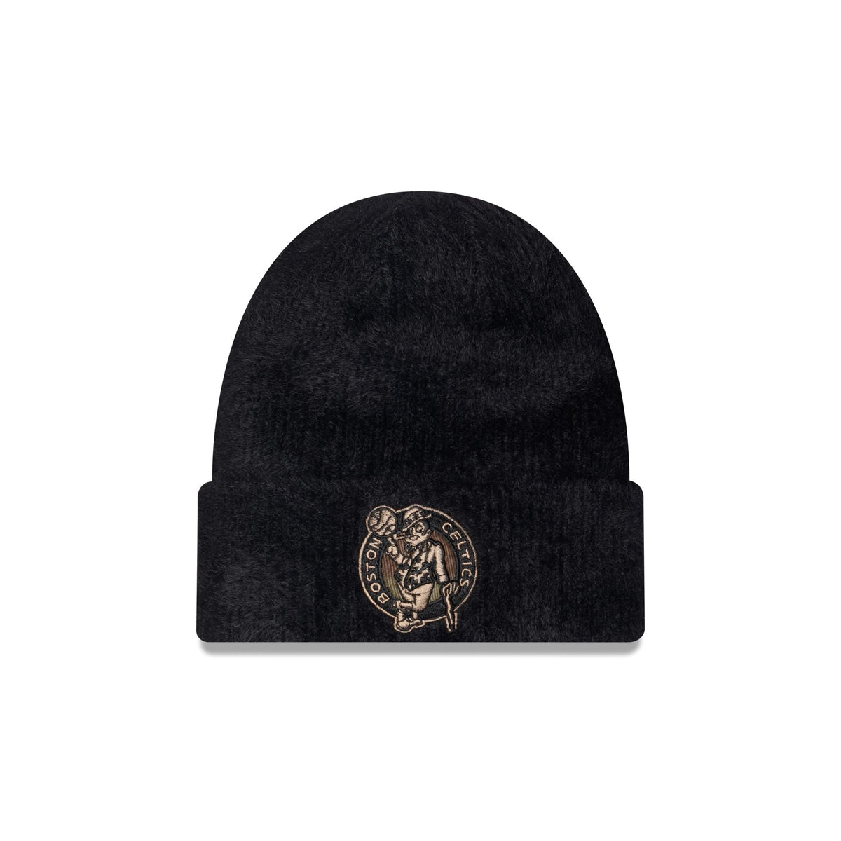 Boston Celtics Camo Logo Fuzzy Cuff Knit Beanie Hat