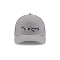 New York or Nowhere x New York Yankees Gray 9FORTY M-Crown A-Frame Snapback Hat
