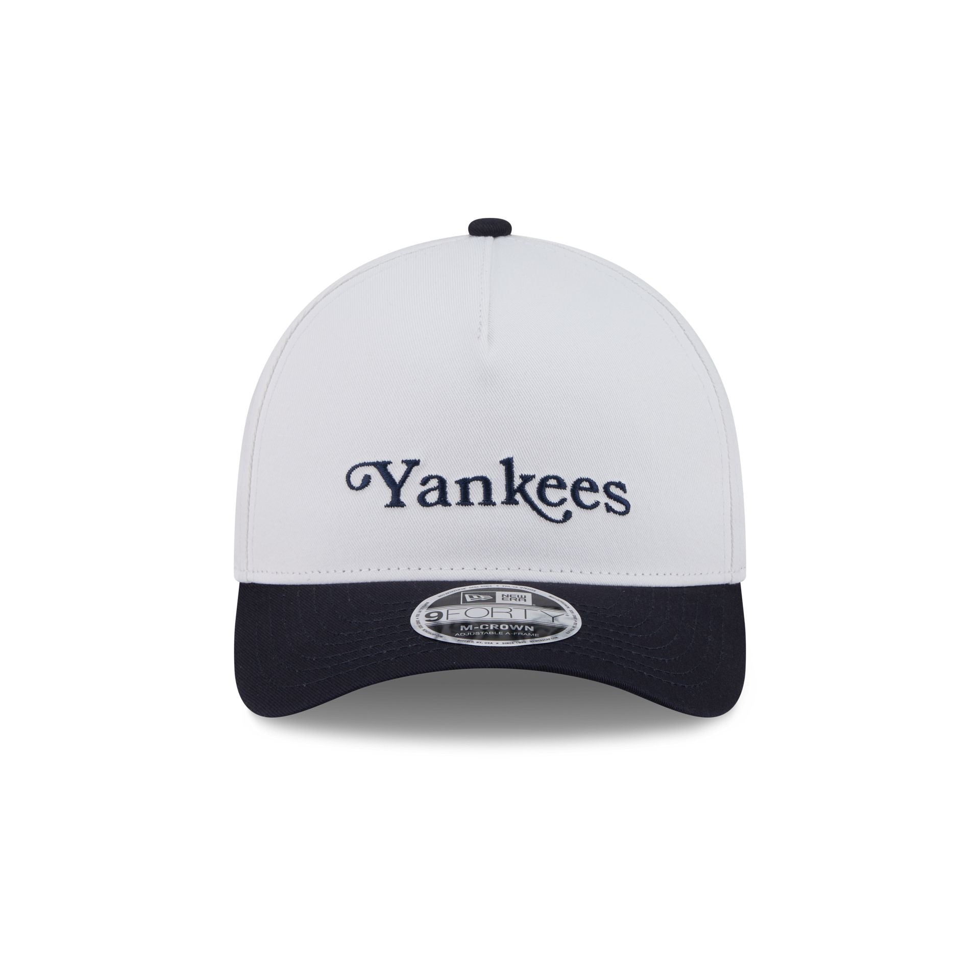 New York or Nowhere x New York Yankees Optic White Two Tone 9FORTY M-Crown A-Frame Snapback Hat
