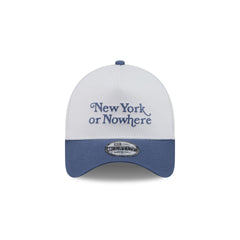 New York or Nowhere x New York Yankees White Slate Blue Two Tone 9FORTY A-Frame Snapback Hat
